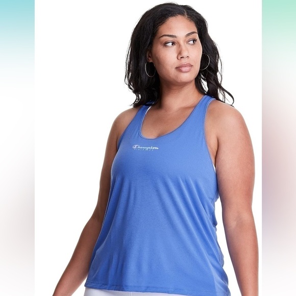 Women's Champion Plus Absolute Eco Racerback Tank Deep Forte Blue 4X - Picture 3 of 14